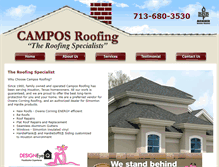 Tablet Screenshot of camposroofing.com